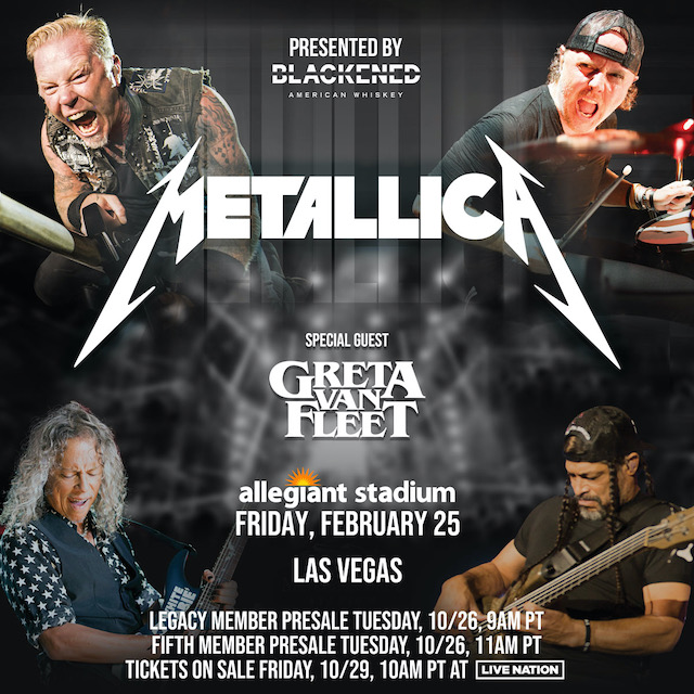 METALLICA Announce New Tour Dates For 2022; Shows To Include Special